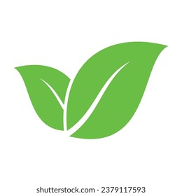 leaf green icon logo design vector template illustration. EPS 10