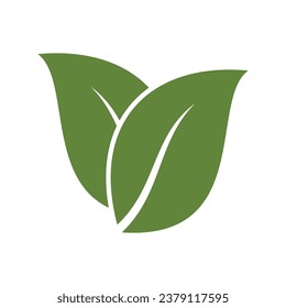 ilustración de plantilla vectorial de diseño de logotipo de icono verde hoja. EPS 10