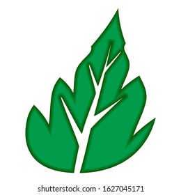Leaf green icon vector template