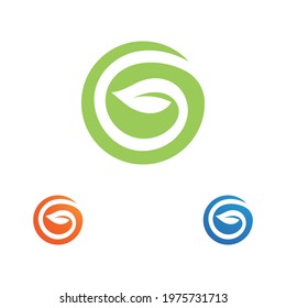 Leaf green  initial G letter logo