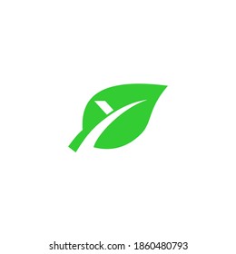 Leaf Green Initial Y letter Environment Fresh Logo Design