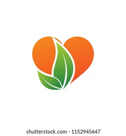 leaf green initials logo template
