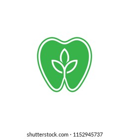 leaf green initials logo template