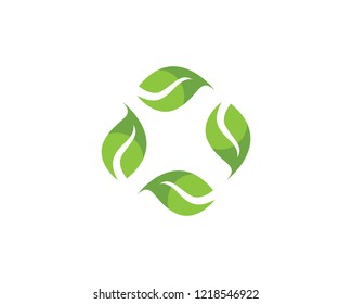 Leaf green leaves logo