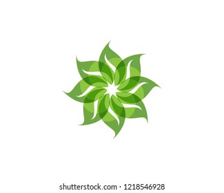 Leaf green leaves logo