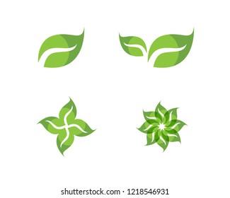Leaf green leaves logo