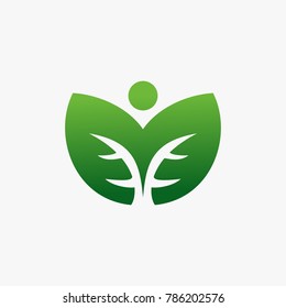 leaf green logo design