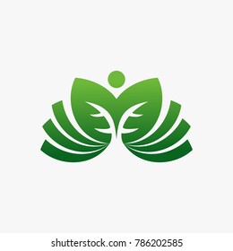 leaf green logo design