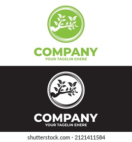 Design-Vorlage für das grüne Leaaf-Logo