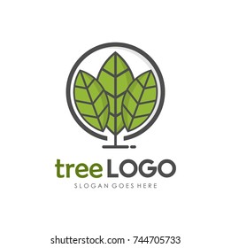 Leaf green logo design template