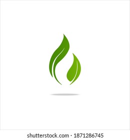 Logo verde hoja. Concepto de ecología. EPS10 vectores.
