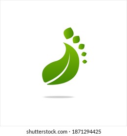 Leaf green logo. Ecology concept. Vector EPS10.