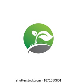 Leaf green logo ecology nature element vector
