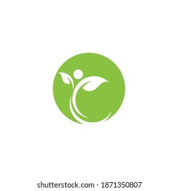 Leaf green logo ecology nature element vector