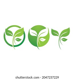  leaf green logo ecology nature element vector