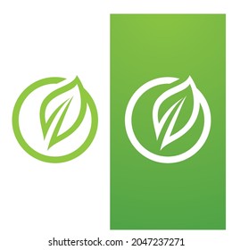  leaf green logo ecology nature element vector