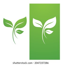  leaf green logo ecology nature element vector