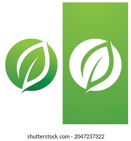  leaf green logo ecology nature element vector