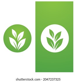  leaf green logo ecology nature element vector