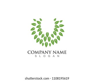Leaf green logo nature