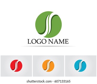 Leaf green logo nature 