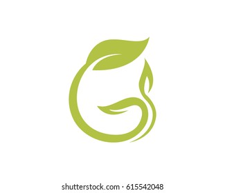 Leaf green logo nature