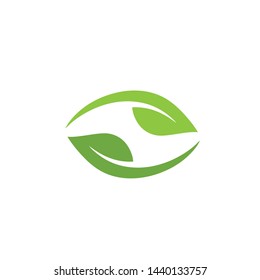 Leaf green Logo and symbol vector Template 