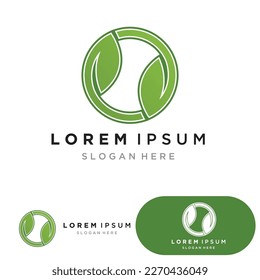 Leaf green logo and symbol vector template