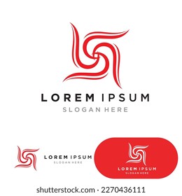 Leaf green logo and symbol vector template
