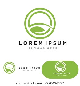 Leaf green logo and symbol vector template