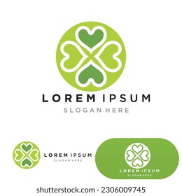 Leaf green logo and symbol vector template