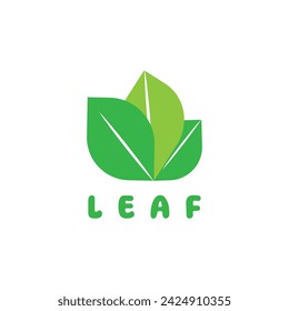 Leaf green logo and symbol vector template