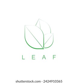 Leaf green logo and symbol vector template