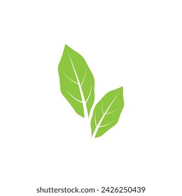 Plantilla de vector de logotipo y símbolo verde de hoja