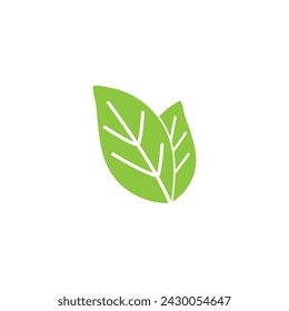 Leaf green logo and symbol vector template
