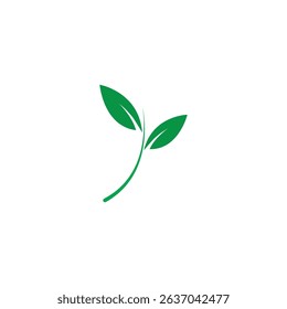 Leaf green logo and symbol vector template
