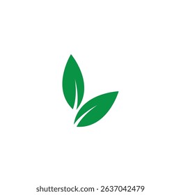 Leaf green logo and symbol vector template
