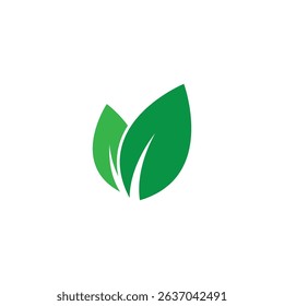 Leaf green logo and symbol vector template
