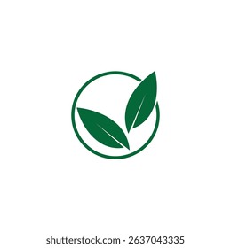 Leaf green logo and symbol vector template