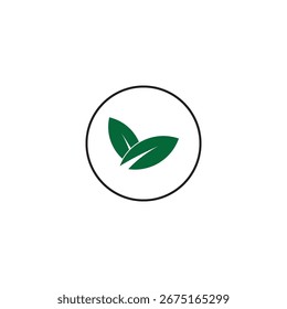 Leaf green logo and symbol vector template