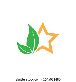 leaf green logo template