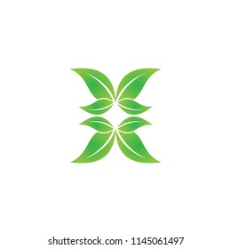 leaf green logo template