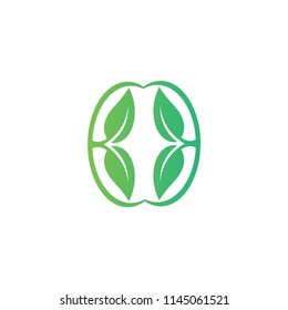 leaf green logo template