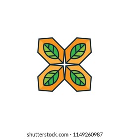 leaf green logo template