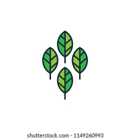 leaf green logo template
