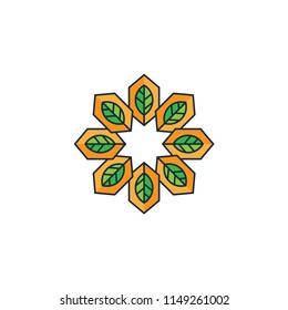 leaf green logo template