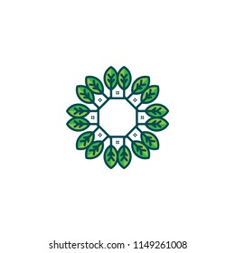 leaf green logo template
