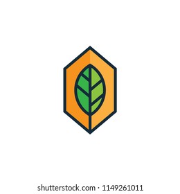 leaf green logo template