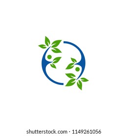 leaf green logo template