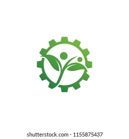 leaf green logo template